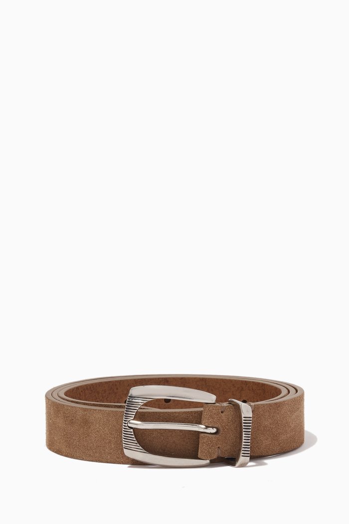 

Belt in Reversed Leather, Brown