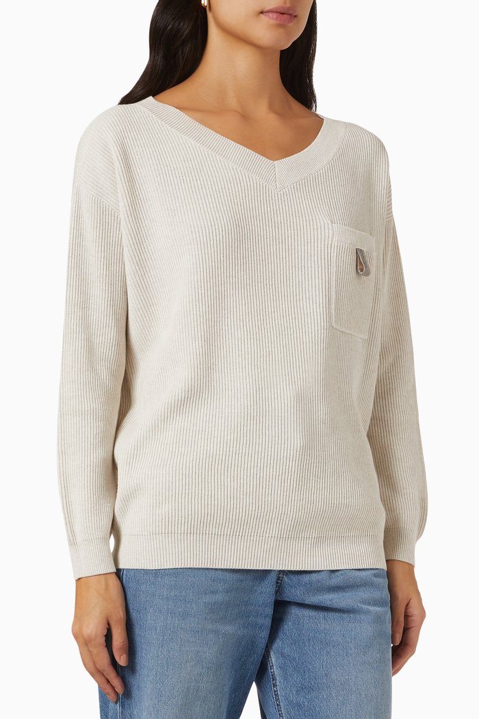 

Patch Pocket Sweater, Neutral