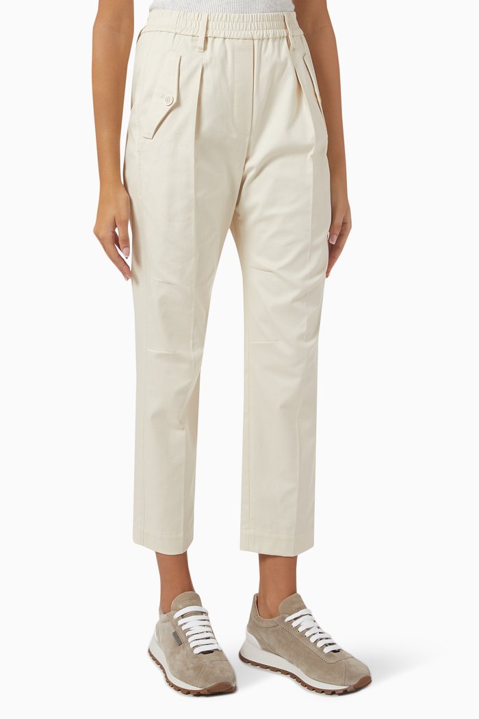 

Cargo Pants in Comfort Cotton Twill, White