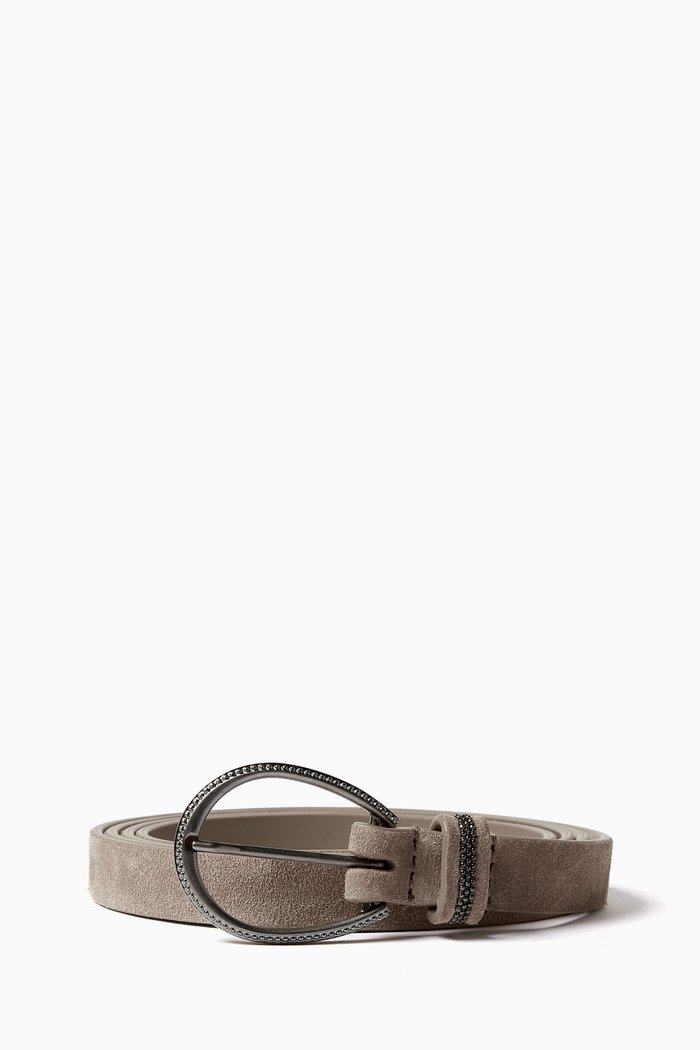 

Belt in Reversed Leather, Brown
