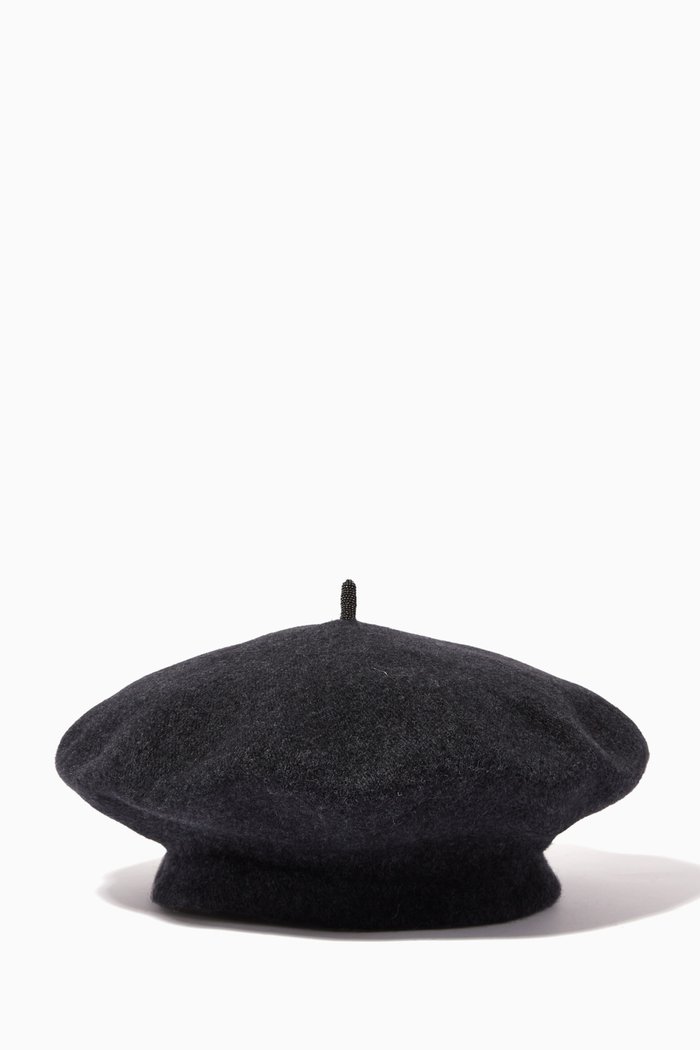

Monili-chain beret in Wool, Grey