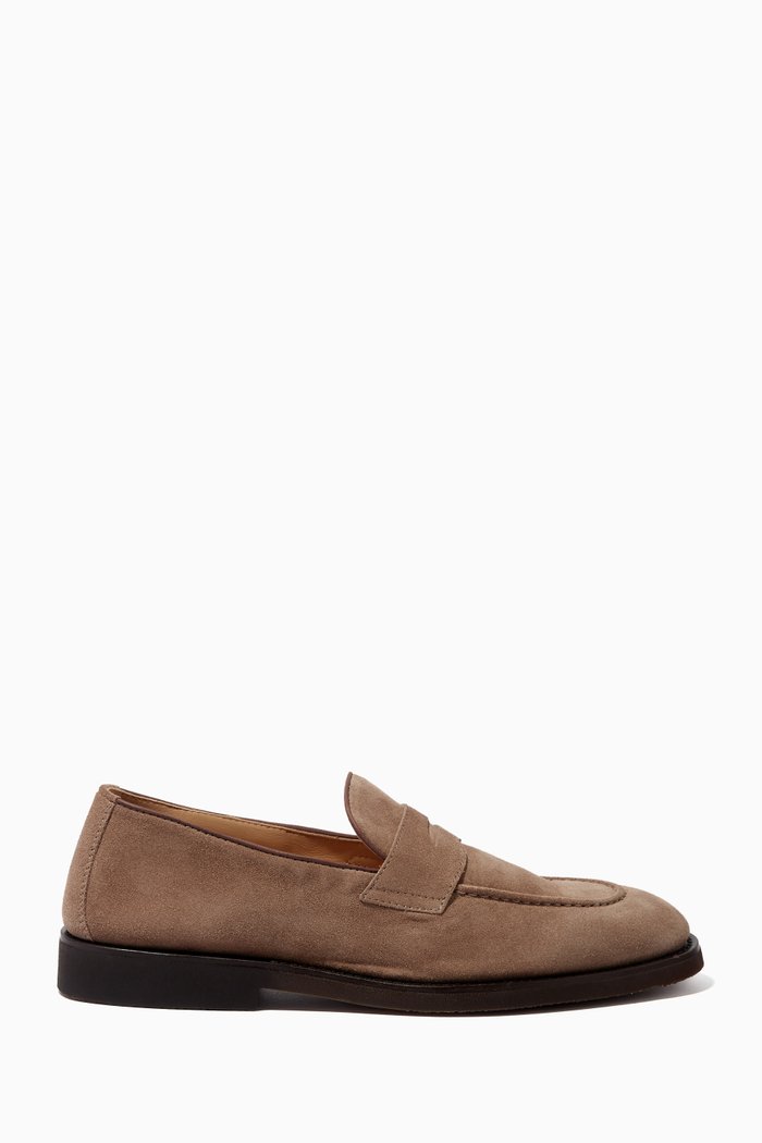 

Penny Loafers in Leather, Neutral