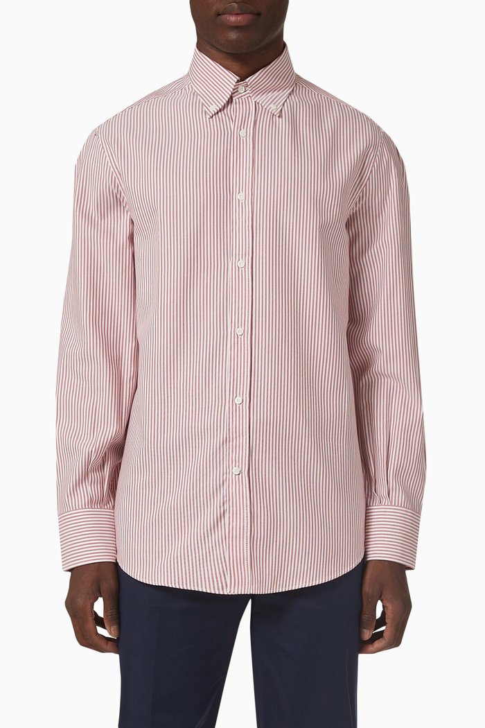 

Pin-stripe Shirt in Cotton, White