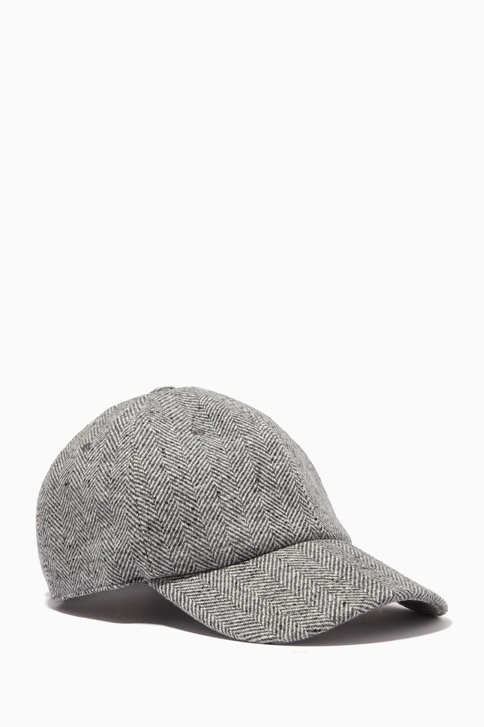 

Cap in Wool-cashmere Blend, Grey