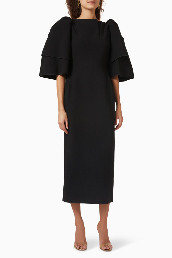 

Akilah Midi Dress, Black