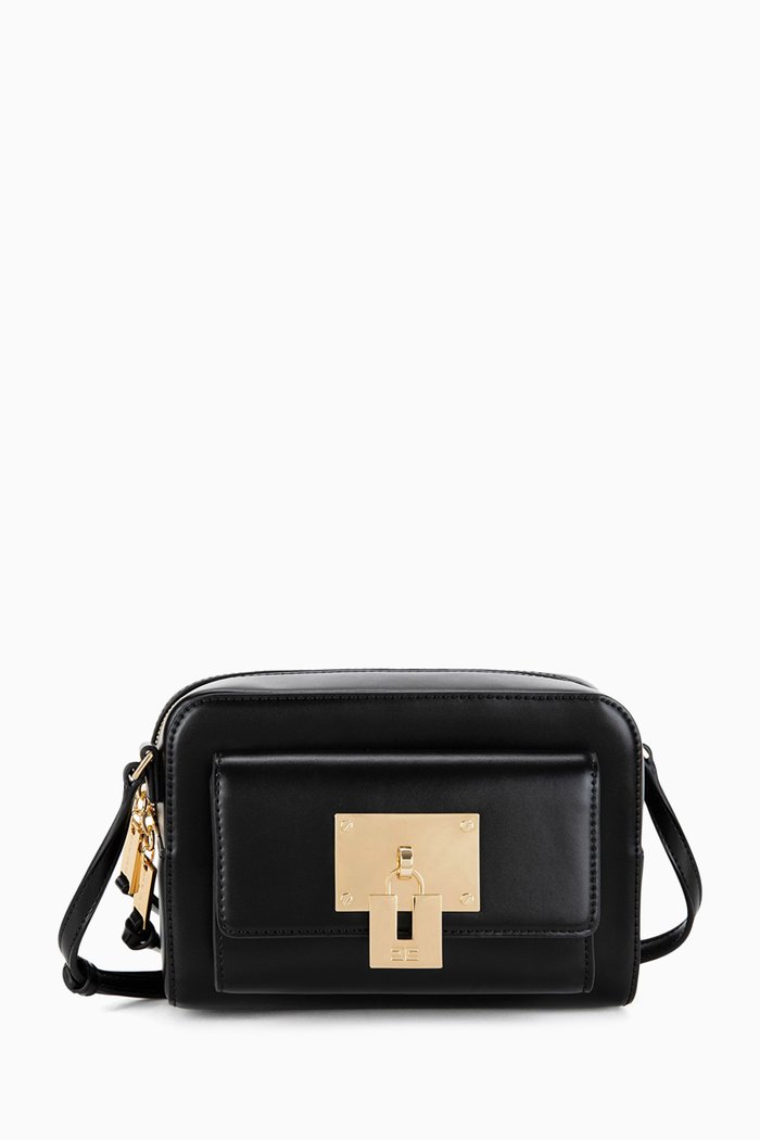 

Camera Bag in Faux Leather, Black