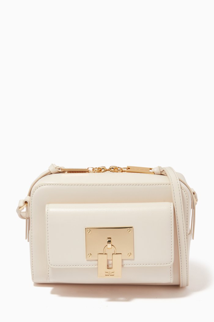 

Camera Bag in Faux Leather, Neutral
