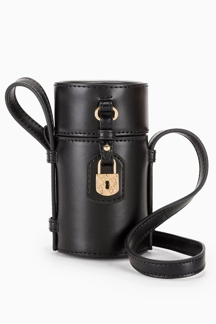 

Vanity Bag in Faux Leather, Black