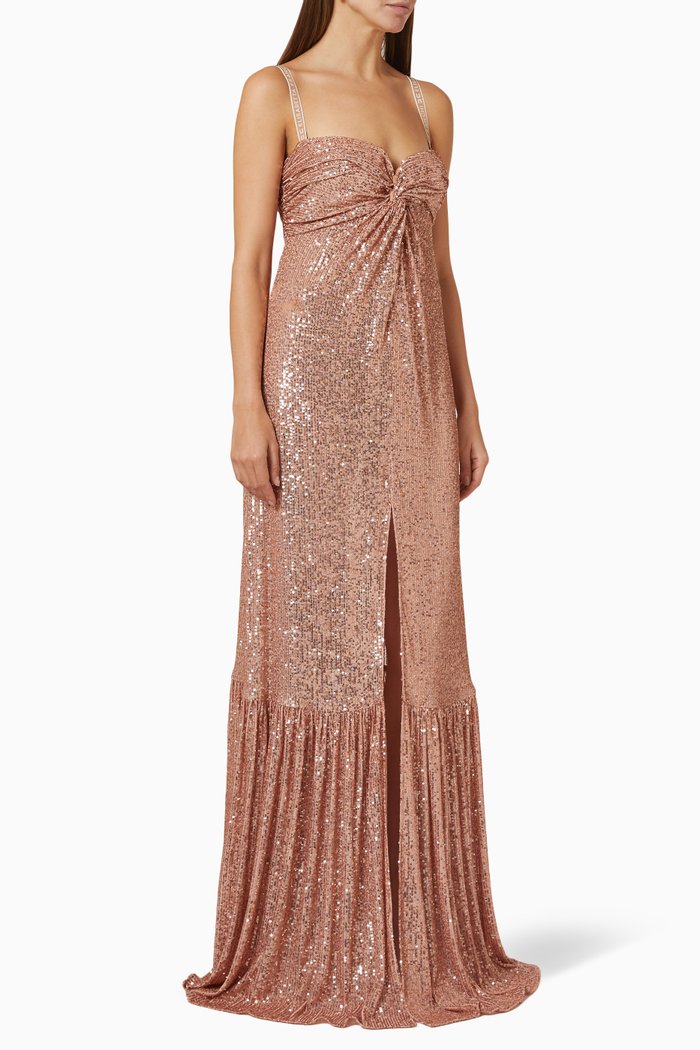

Empire Line Gown in Sequin, Pink