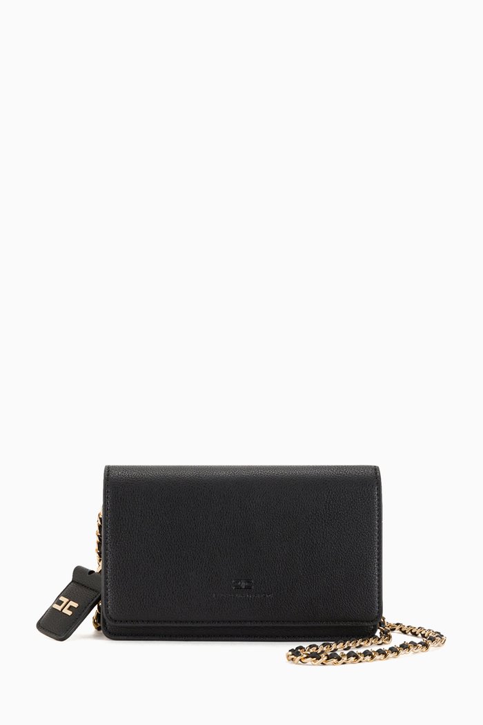 

Shoulder Purse Bag in Tumbled Faux Leather, Black