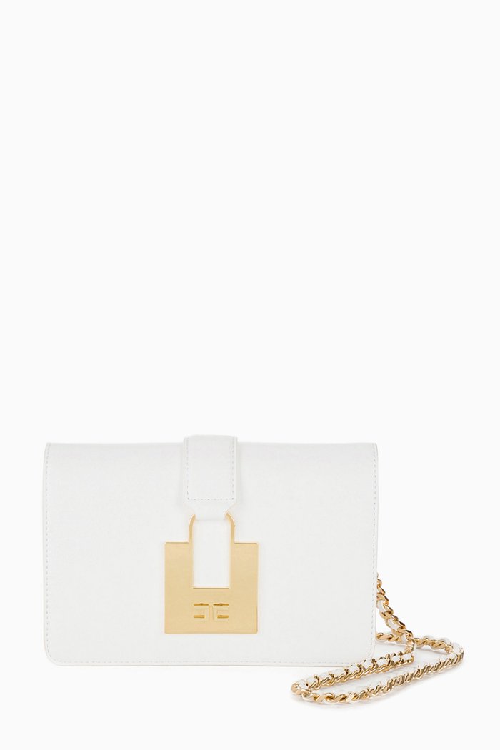 

Mini Shoulder Bag in Faux Leather, White