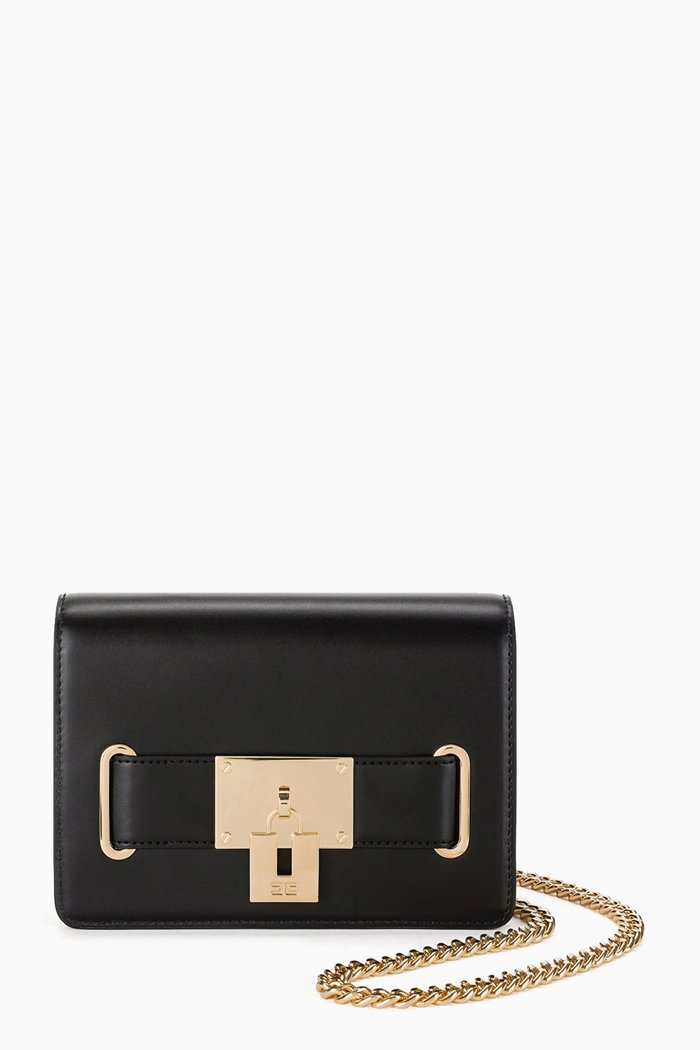 

Shoulder Bag in Faux Leather, Black