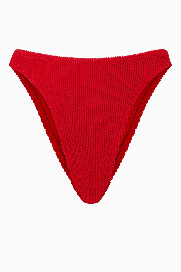 

Scene Eco Bikini Bottoms in Regenerated Nylon, Red