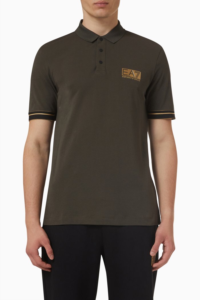 

EA7 Polo in Pima Cotton, Grey