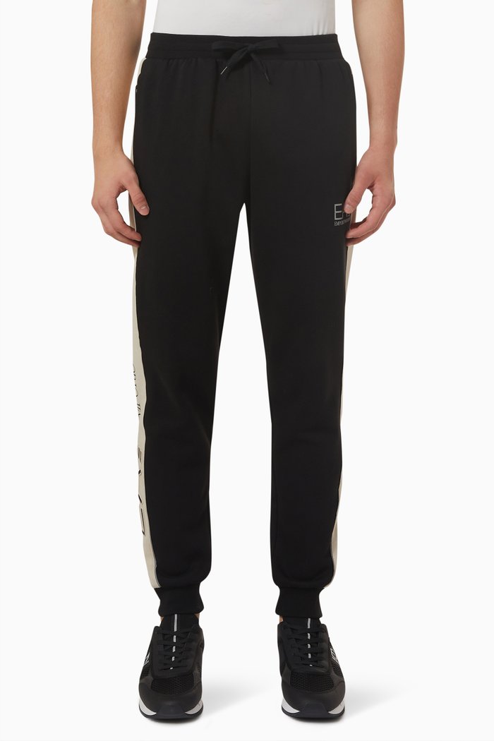 

EA7 Train Athletic Sweatpants in Jersey, Black
