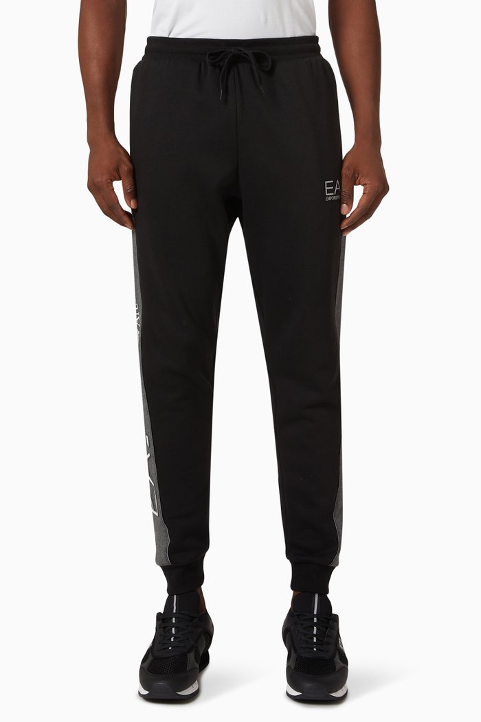 

EA7 Train Athletic Sweatpants in Jersey, Black