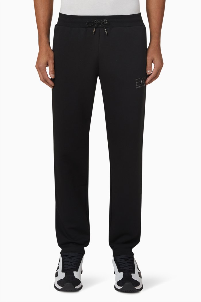 

Logo Sweatpants in Cotton Blend, Black
