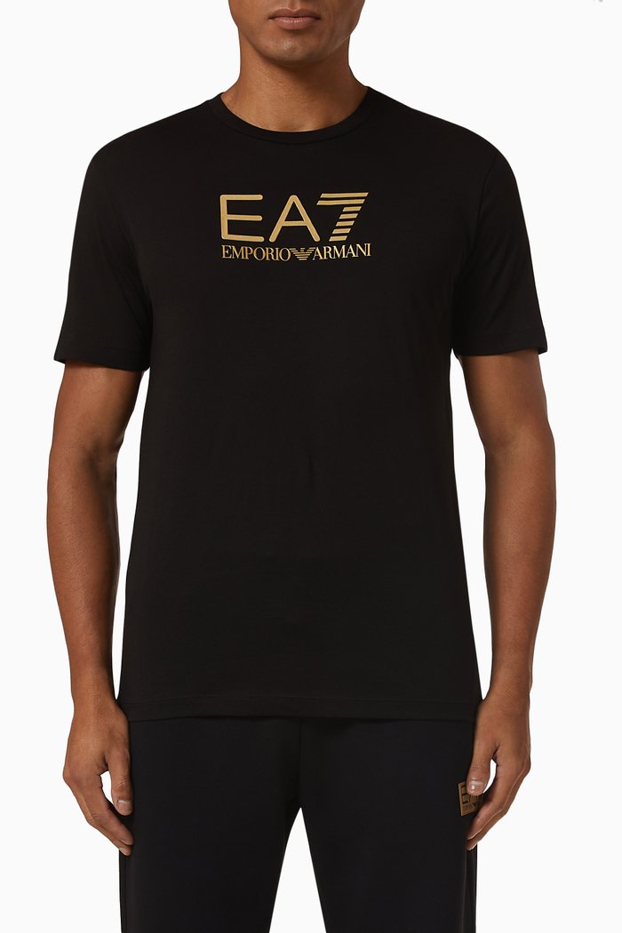 

Logo Print T-Shirt in Jersey, Black