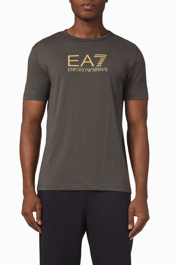 

Logo Print T-Shirt in Jersey, Grey