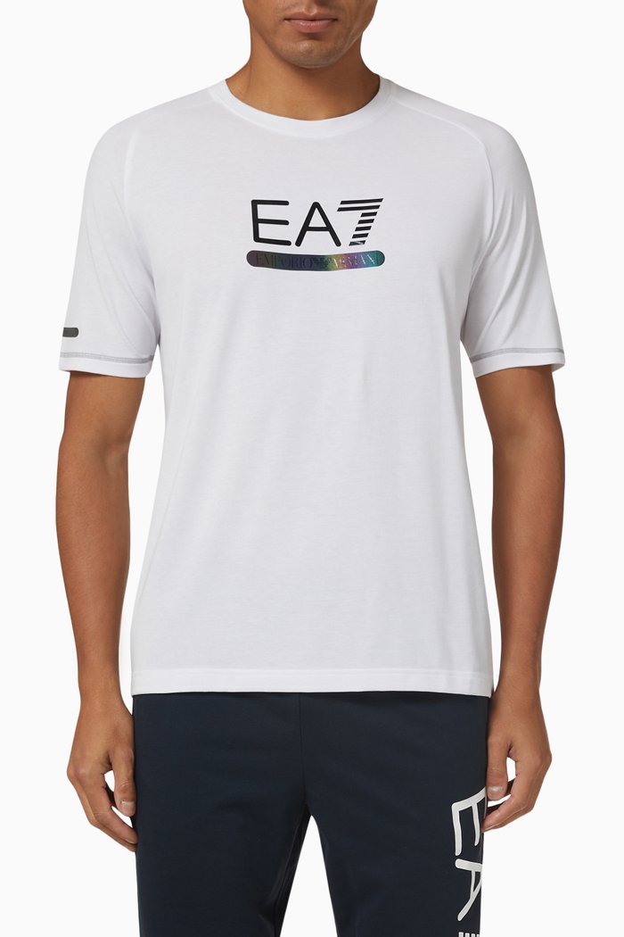 

Slim Fit Logo T-shirt in Cotton Jersey, White
