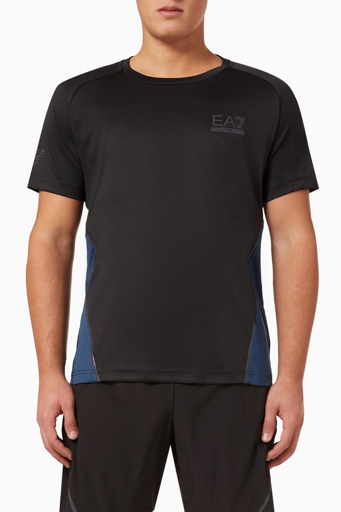 

Tennis Pro Padel T-shirt in Technical Nylon, Black