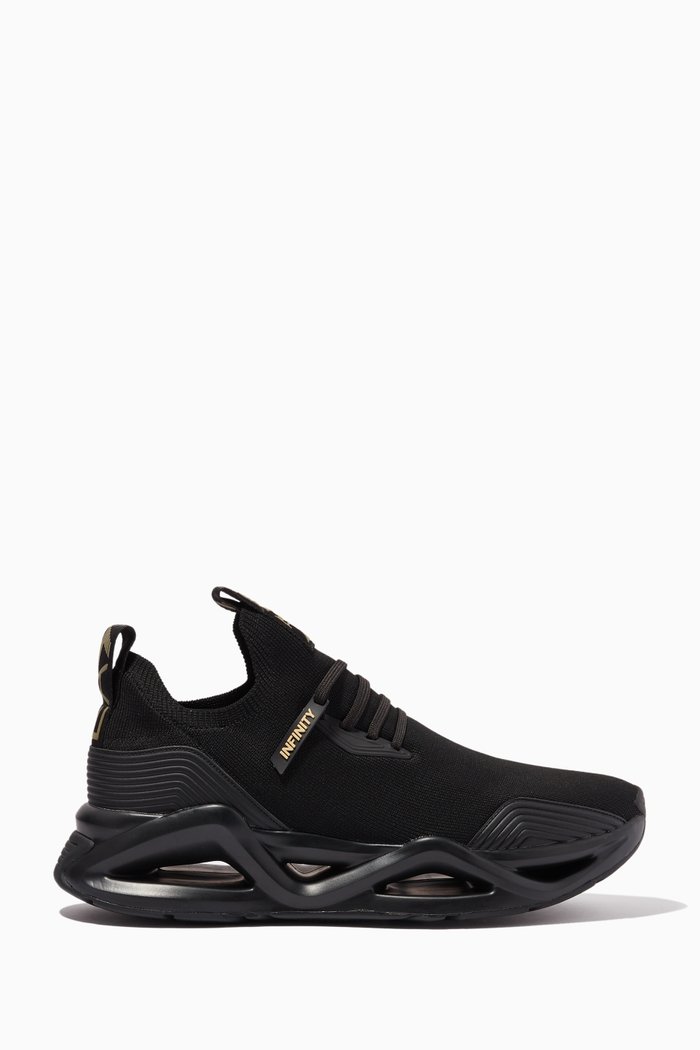 

EA7 Infinity Sneakers in Recycled Knit Mesh, Black