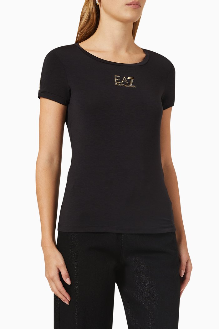 

EA7 T-shirt in Jersey, Black