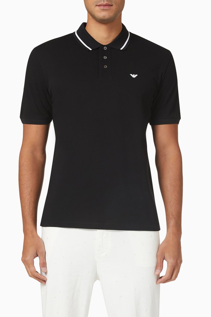 

Logo Polo Shirt in Cotton-piquet, Black