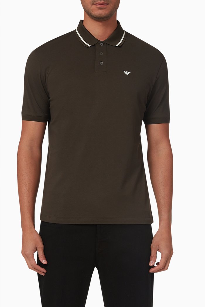 

Logo Polo T-shirt in Cotton-piquet, Green