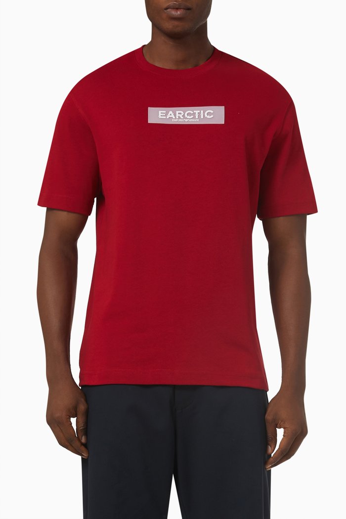 

EArctic Capsule Printed T-shirt in Cotton Jersey, Red