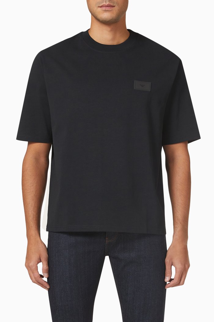 

Logo T-shirt in Cotton Jersey, Black
