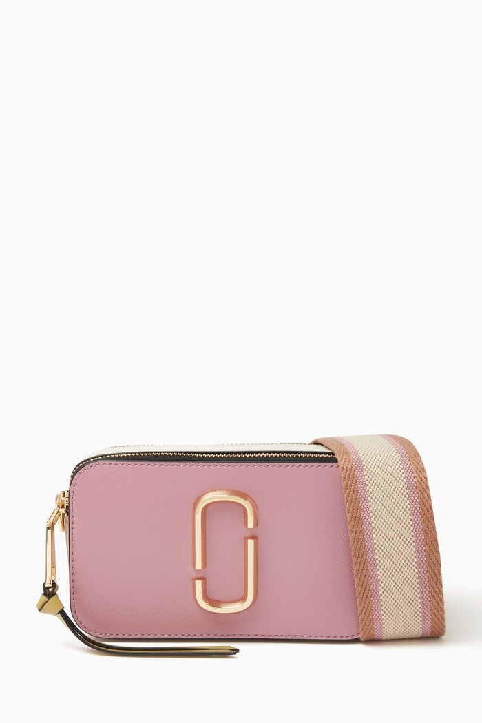 

The Colourblock Snapshot Crossbody Bag in Leather, Pink