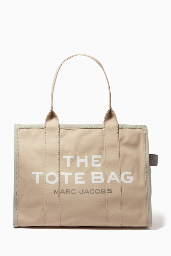 

The Colorblock Large Tote Bag in Canvas, Neutral