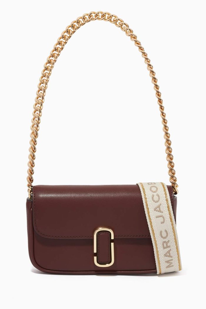 

The J Marc Shoulder Bag in Leather, Burgundy