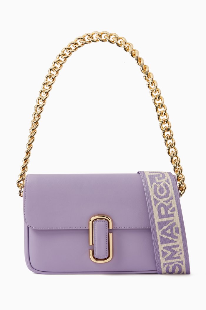 

The J Marc Shoulder Bag in Leather, Purple