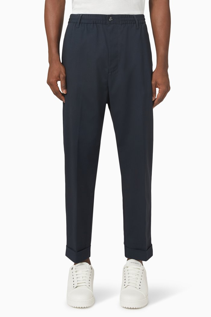 

Casual Pants in Cotton Blend, Blue