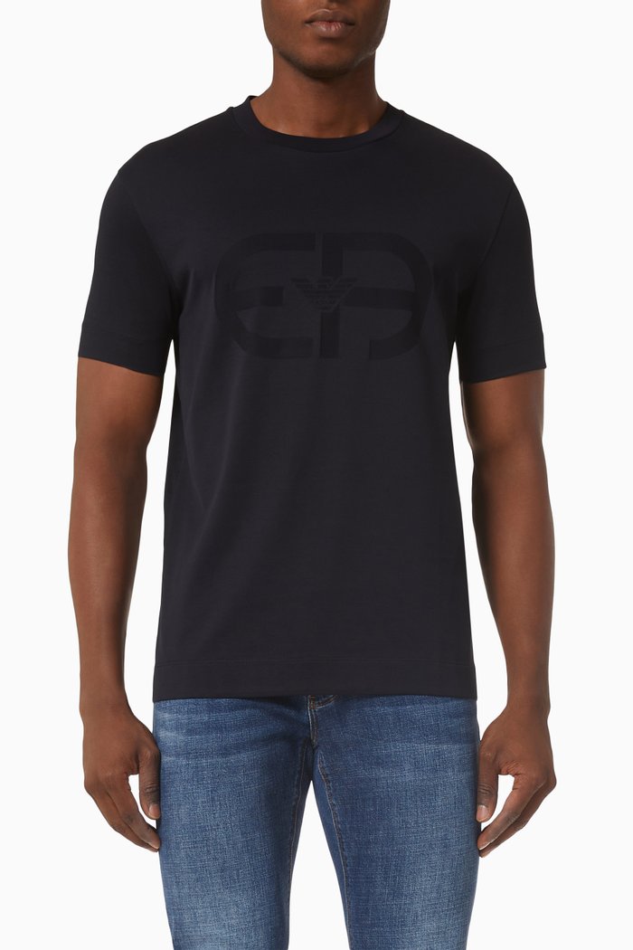 

Logo T-shirt in Cotton, Blue