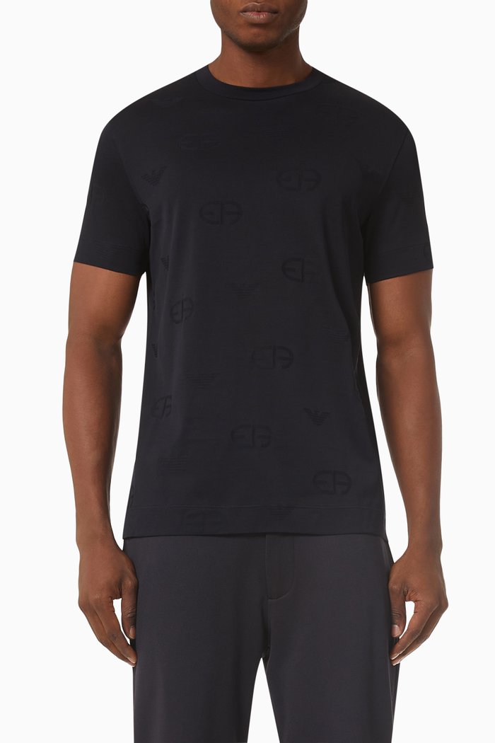 

Logo T-shirt in Cotton, Blue
