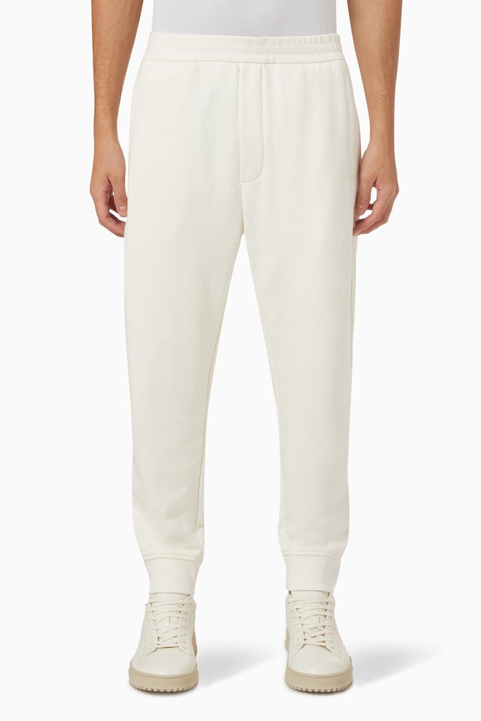 

EA Logo-embroidered Sweatpants in Cotton, Neutral