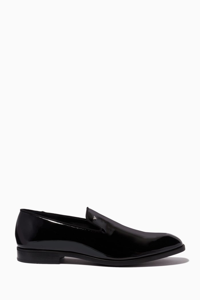 

Slip-on Shoes in Patent Leather, Black