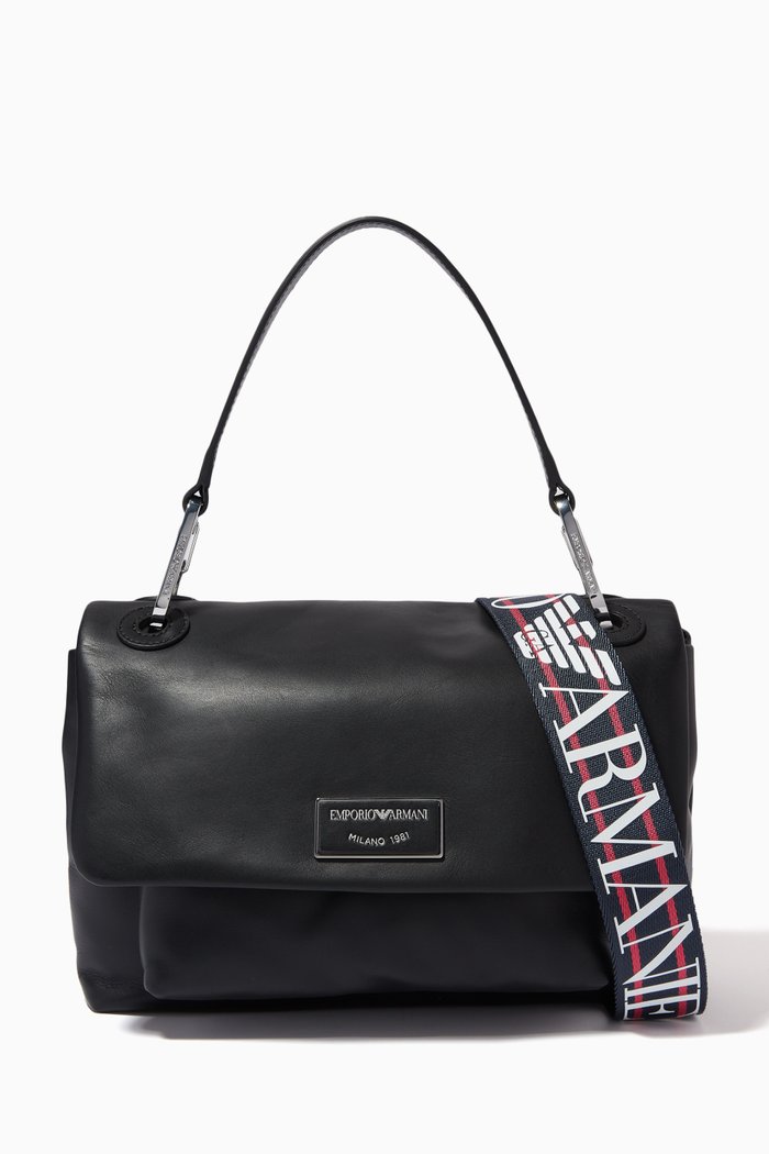 

My EA Top Handle Bag in Eco Leather, Black