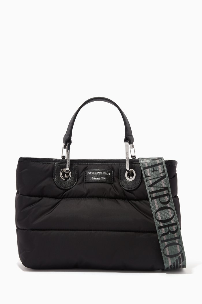 

My EA Small Shopper Bag in Padded Nylon, Black