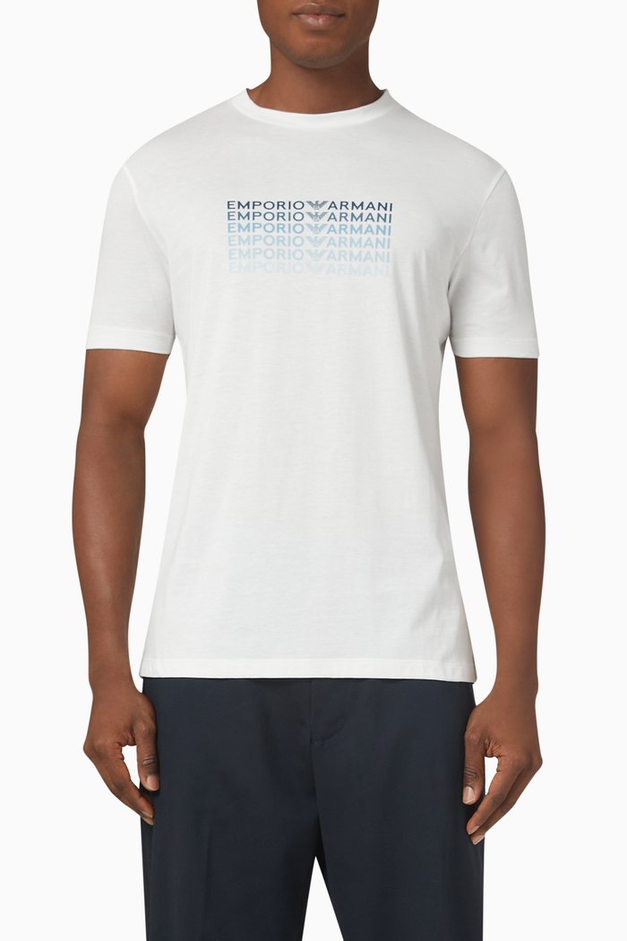 

Logo Print T-shirt in Cotton, White