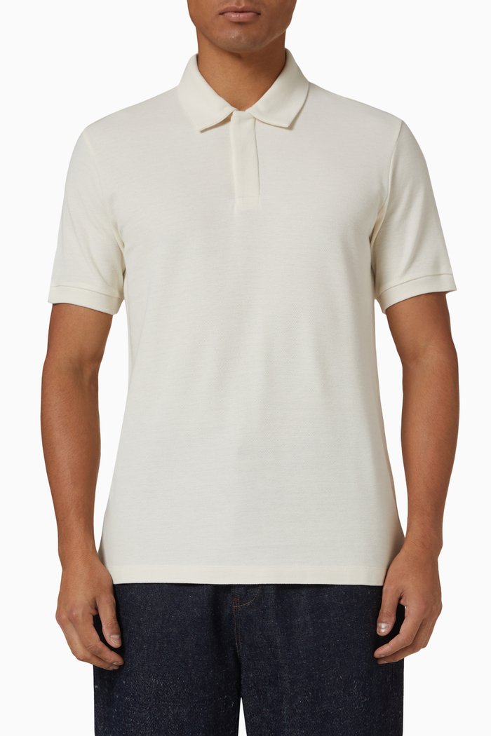 

Polo Shirt in Cotton Piqué, White