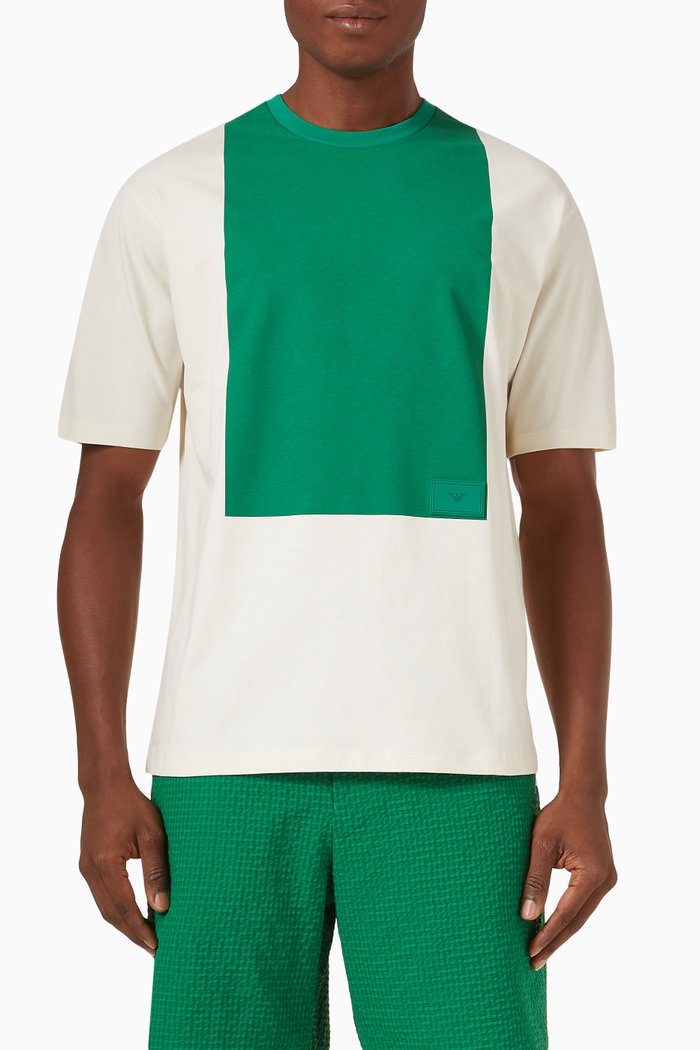 Logo T-shirt in Cotton, Neutral