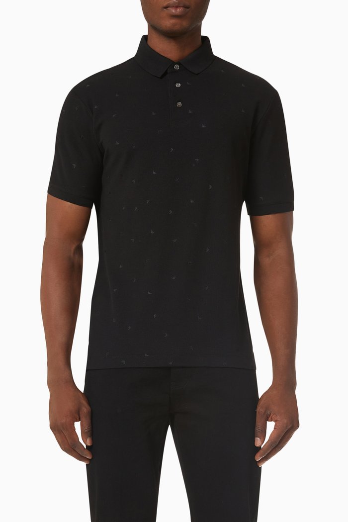

Polo Shirt in Cotton Jersey, Black