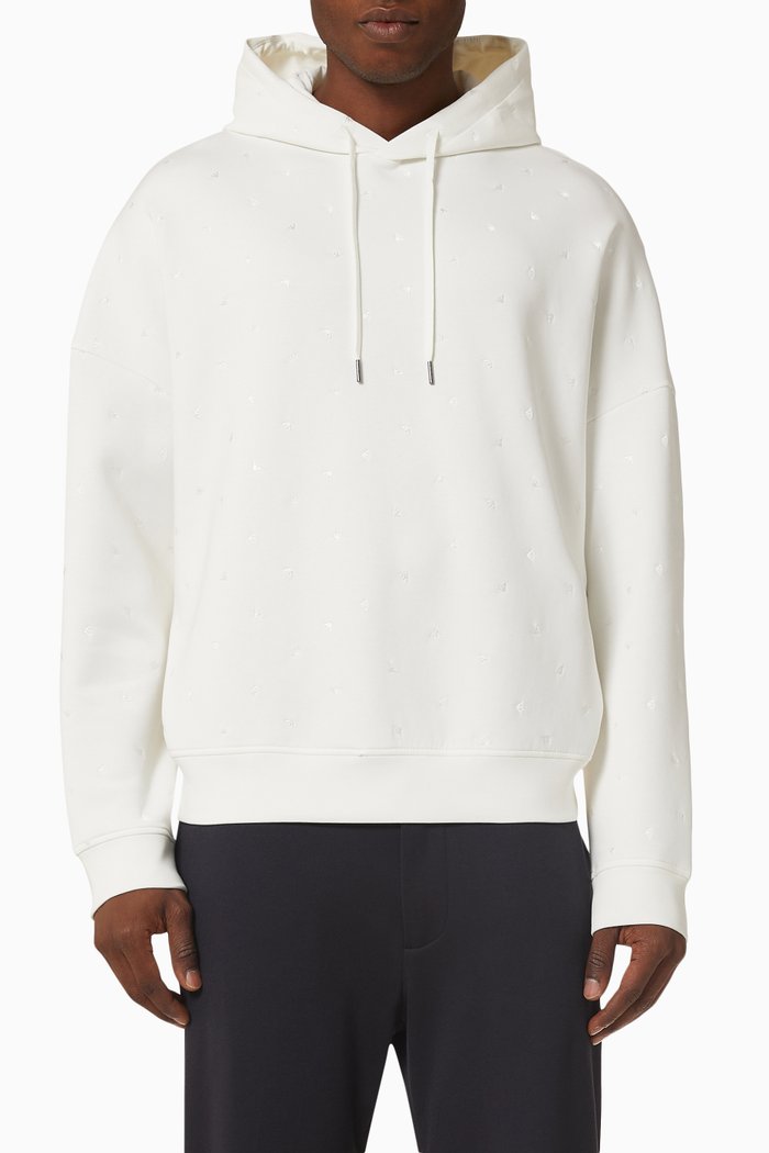 

Logo Hoodie in Fleece, White