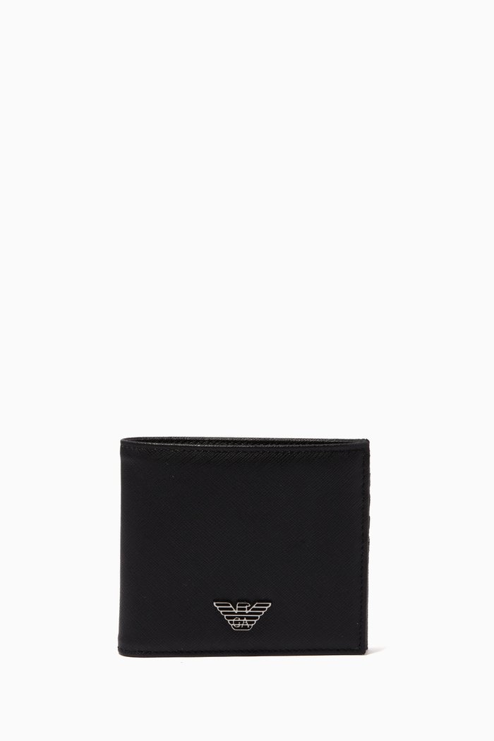 

Business Bi-fold Wallet in Regenerated Leather, Black