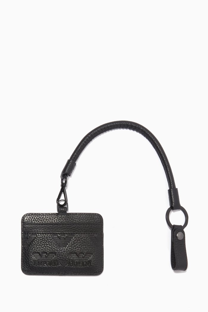

Minorca Card Holder in Leather, Black