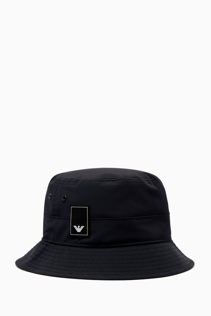 

EA Eagle Travel Capsule Bucket Hat in Cotton, Blue